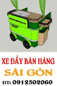 mẫu xe đẩy bán hàng take away đẹp