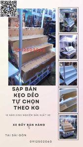 Xe bán kẹo dẻo di động