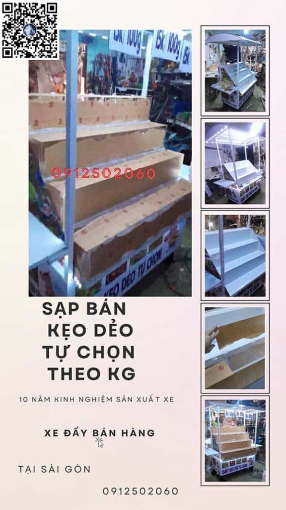 Xe bán kẹo dẻo di động